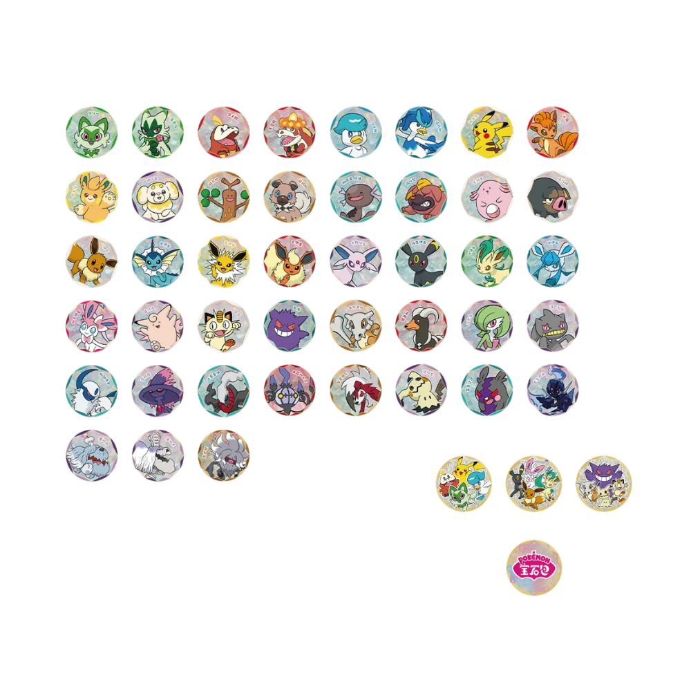 Pokemon Gem Pack Badge Set Pack Simplified Chinese Blind Bag