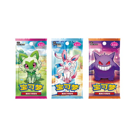 Pokemon Gem Pack Badge Set Pack Simplified Chinese Blind Bag