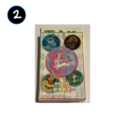 [DAMAGED] Pokemon Terastal Grand Gathering Simplified Chinese Badge Set